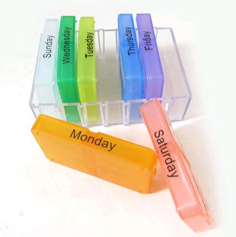 Wholesale customized logo folding weekly pill box