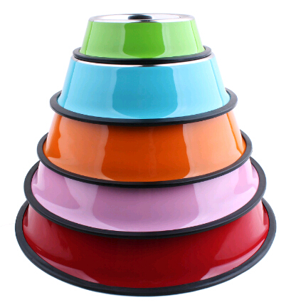 Stainless steel Anti skid Regular pet bowl, Anti skid dog bowl, Non slip dog bowl