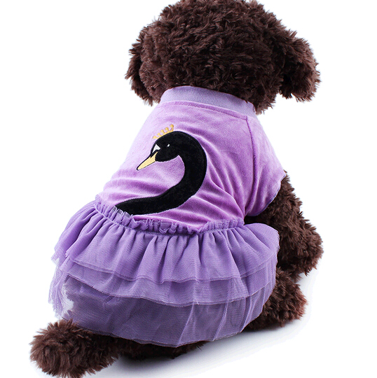 Fashional swan logo bubble skirt fashion pet cloth for dog, skirt cat cloth