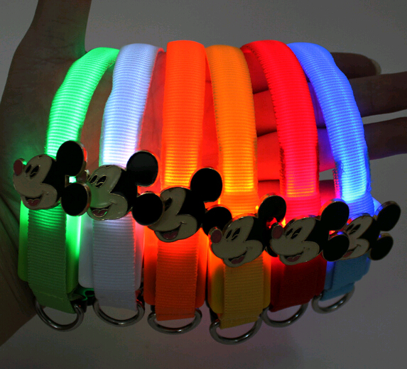 Promotional led dog collar, led pet collar, led flashing dog leash