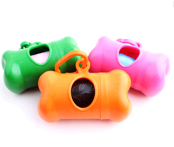 Promotional Pet clean poop bag with bone shaped dispenser