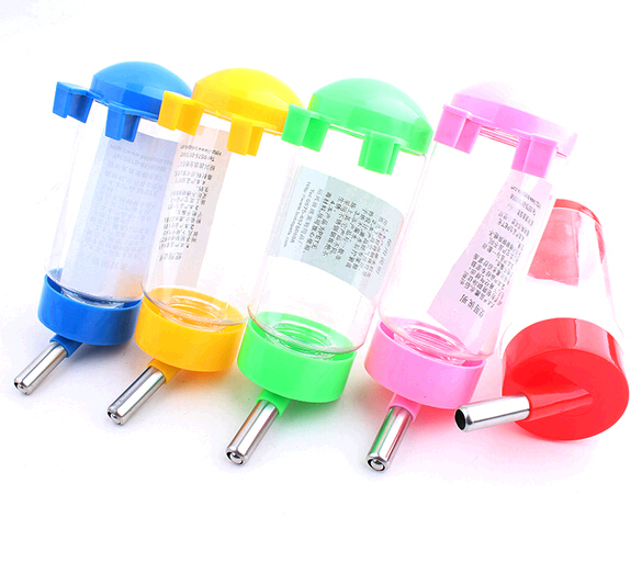 300ml pe material with stainless steel outlet pet feeder for dog or cat