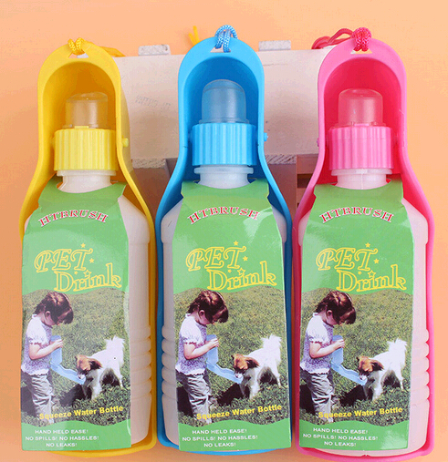 300ml folding water bottle for pet feeder