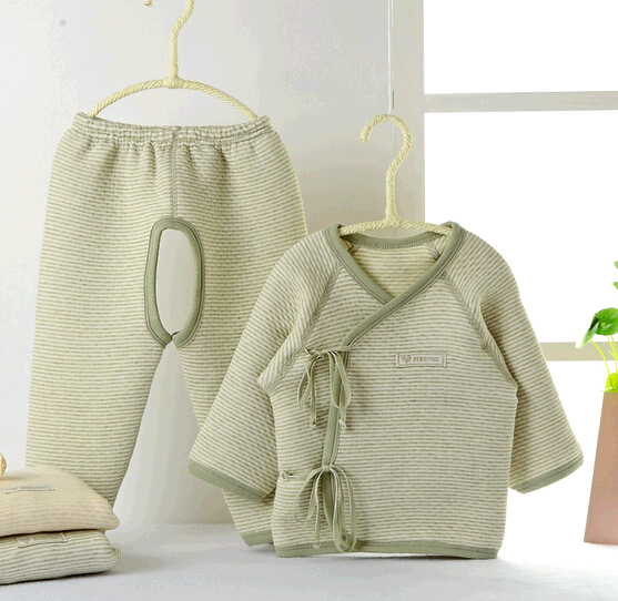 Wholesale strip line baby long underwear, baby cloth suite
