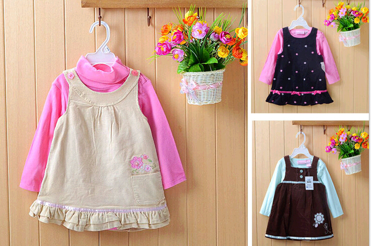 Autumn baby shirt and dress suits, chid shirt and dress suits