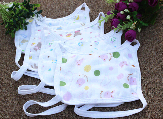 Cheap cotton white color baby bibs, custom baby bibs