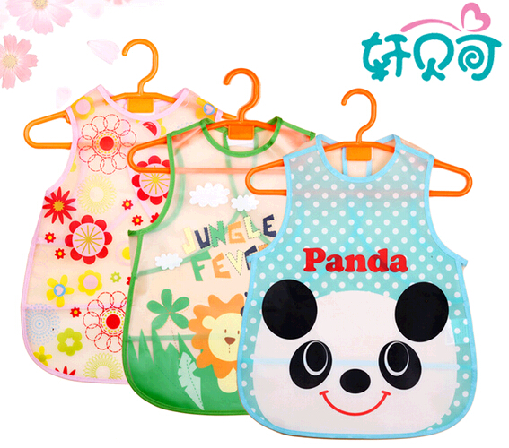 Promotional cheap eva or pvc waterproof baby bibs