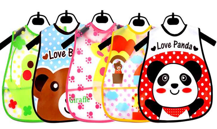 Wholesale promotional eva or pvc waterproof baby bibs