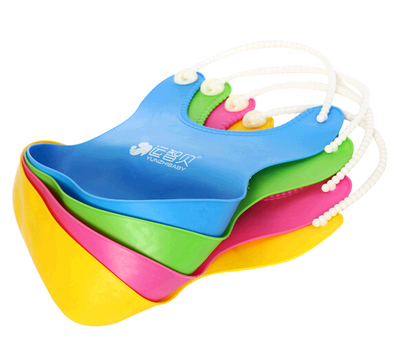 Wholesale waterproof silicone plastic baby bibs