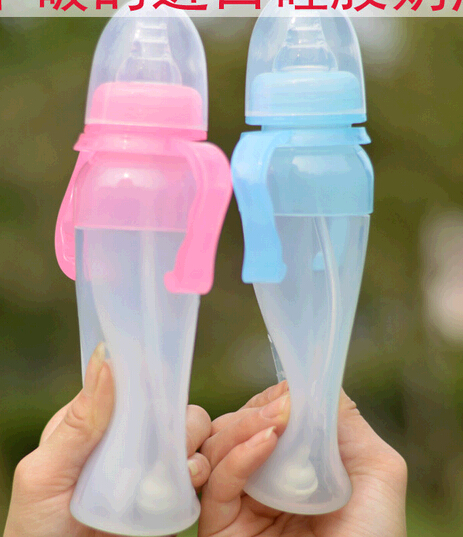 Wholesale 110ml silicone baby feeding bottle