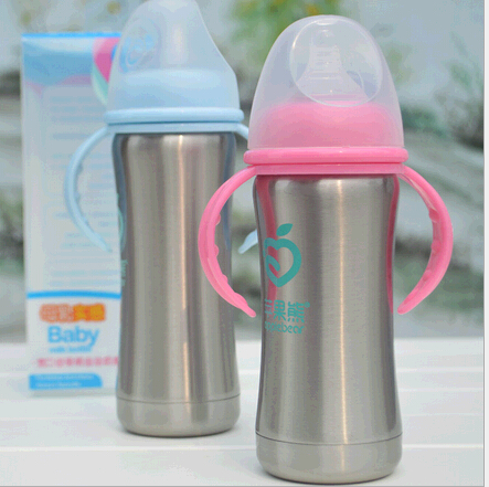 Promotional stainless steel thermo baby feeding bottle, vaccum flask baby bottle
