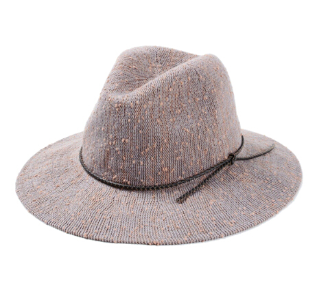 Wholesale jazz grey color wool felt fedora bowler cap and hat