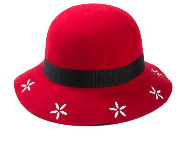 Wholesale Floppy Wide Brim Bowler Wool Felt Fedora Cloche Beach Hat Sun Cap