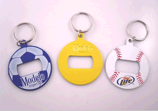 Wholesale soccer shape bottle opener keychain, football bottle opener keychain