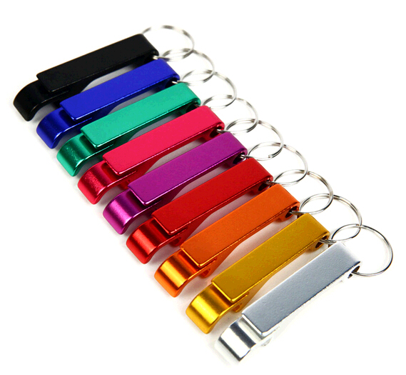 Wholesale promotional cheap aluminum alloy bottle opener keychain