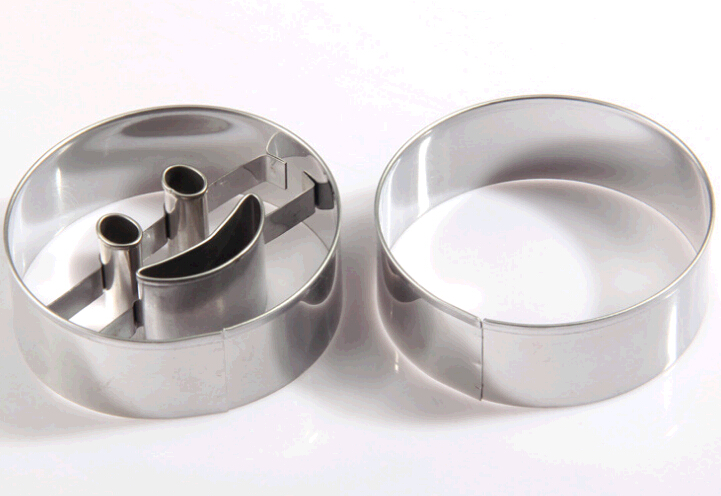 Promotional cheap style smile shape and round shape cake mould