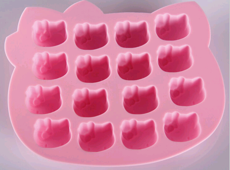 Wholesale cheap style cat shape 14pcs set silicone cake moulds, silicone cake tray