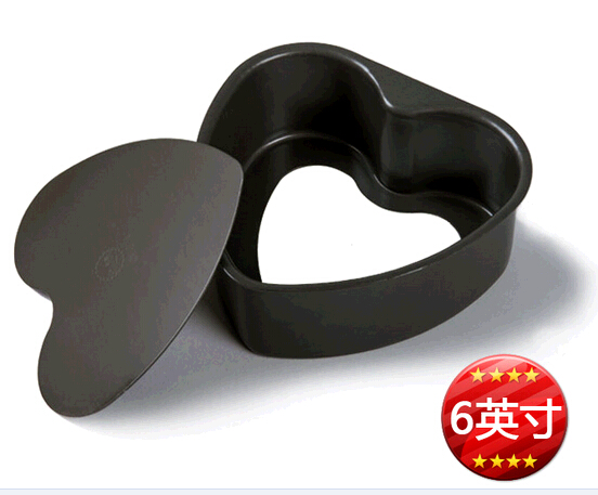 Wholesale 6inch heart shape aluminum alloy material cake moulds pan