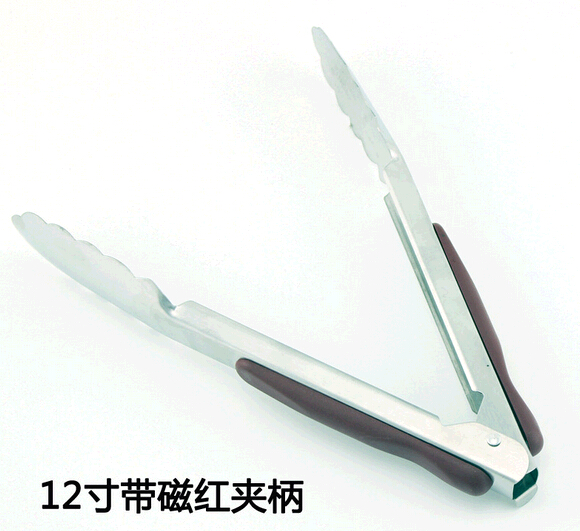 Wholesale stainless steel 12 inch food clip, bbq clip, steak clip