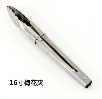 Wholesale cheap 16inch stainless steel food clip clamp, bbq clip, bread clip, steak clip
