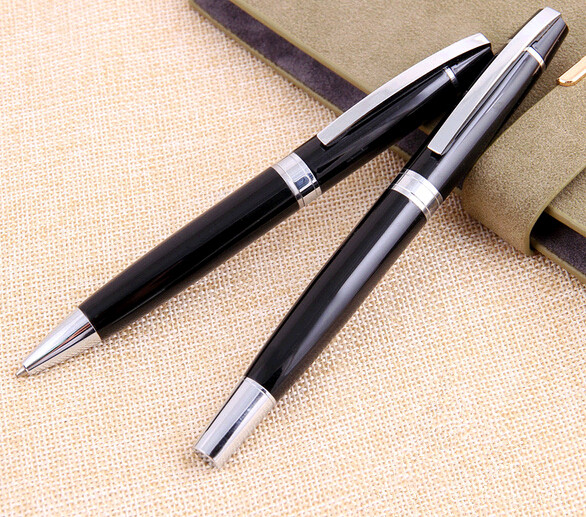 Wholesale promotional black color business gift metal pen