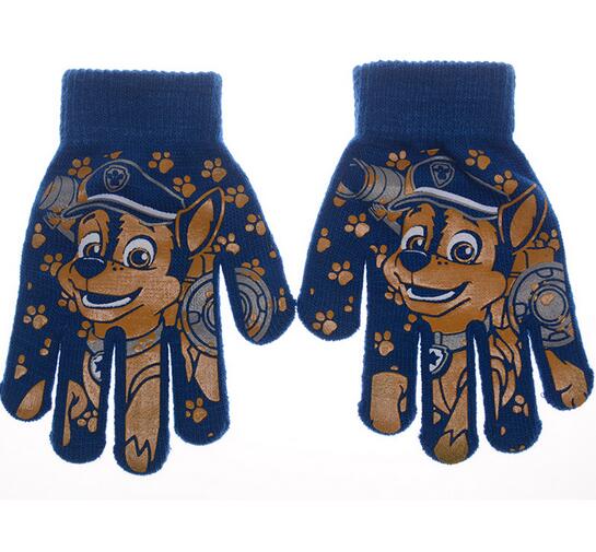 Wholesale custom heat transfer printing logo knitted warm glove