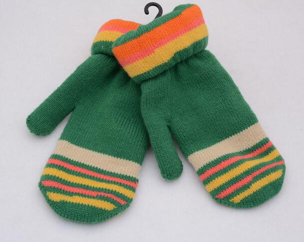 Wholesale double thicker stripe line warm golve