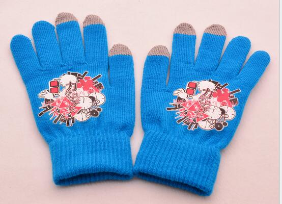 Wholesale custom heat transfer printing red color glove