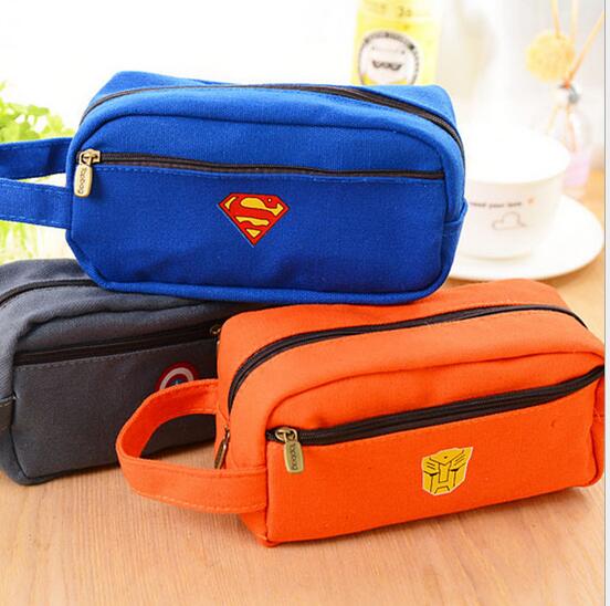 Promotional good quality canvas big capacity pencil bag, pencil case
