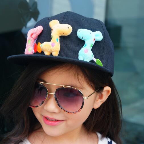 Custom logo With giraffe logo hip hop children cap