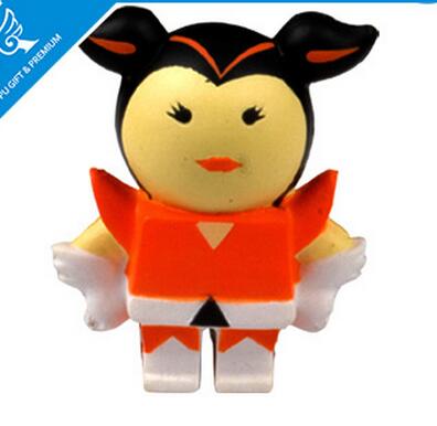 Wholesale cartoon girl shape pu stress ball