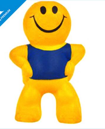 Wholesale smile cartoon man style pu stress ball