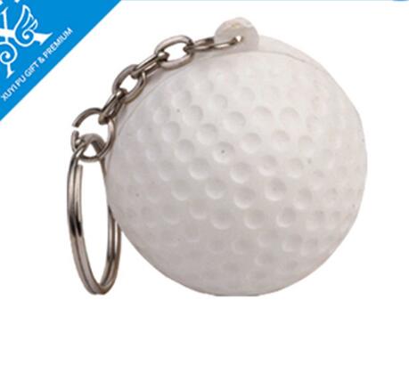 Wholesale bowling shape pu stress ball keychain