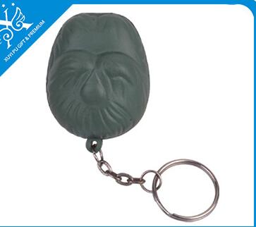 Wholeale brain shape pu stress ball keychain