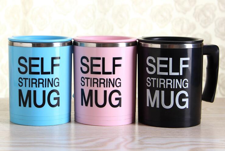 Wholesale 400ml stainless steel self stirring mug