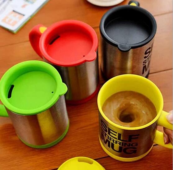 Wholesale cheap 400ml stainless steel self stirring mug