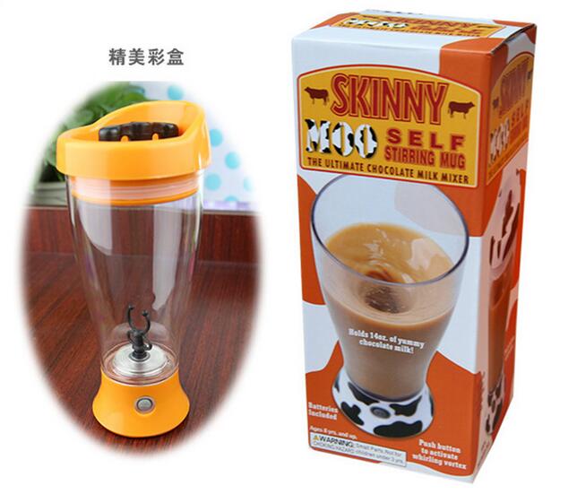 Wholesale custom logo skinny self stirring mug