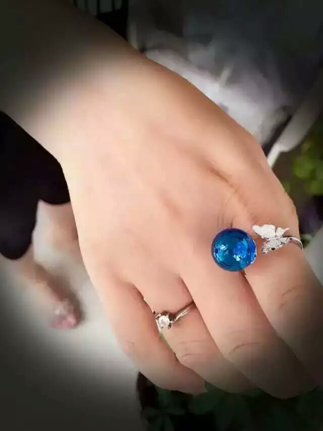 Wholesale blue bottle essencial oil diffuser ring