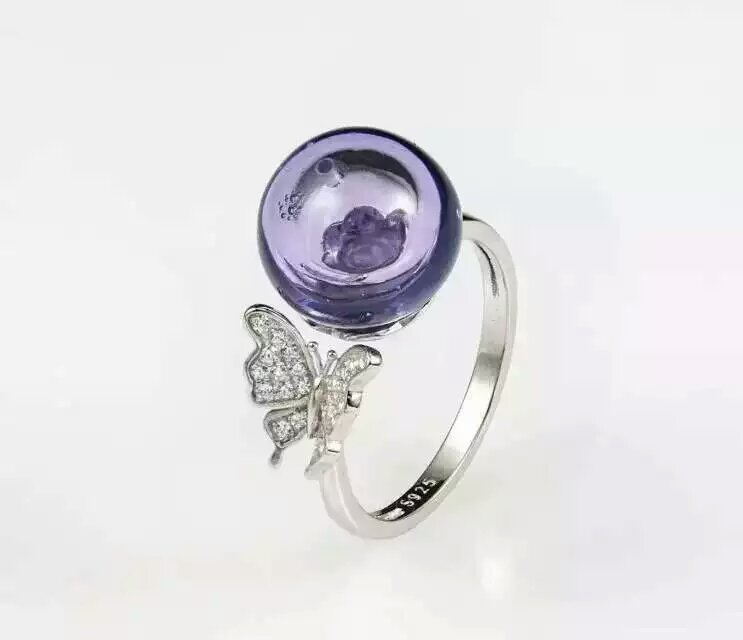 Wholesale purple bottle essencial oil diffuser ring