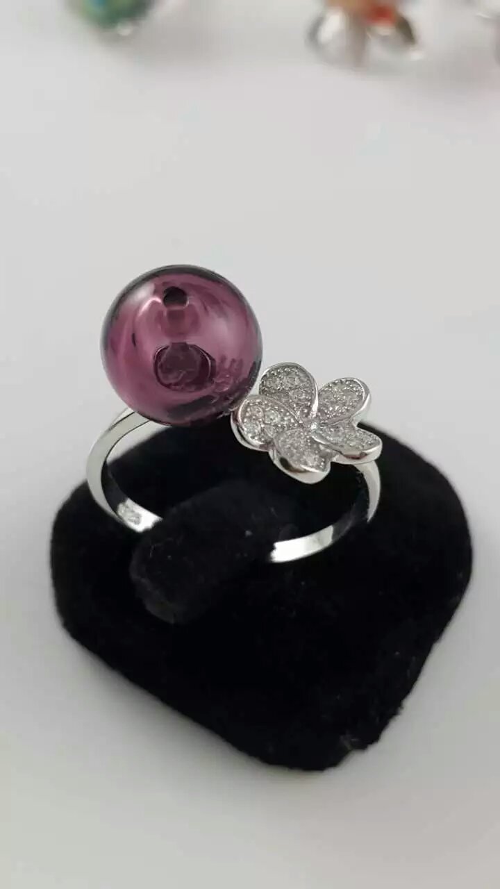 Wholesale dark purple bottle essencial oil diffuser ring
