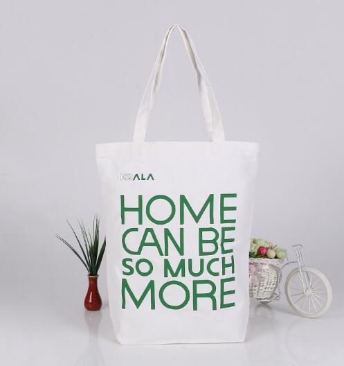 Wholesale custom logo canvas material cheap shopping bag