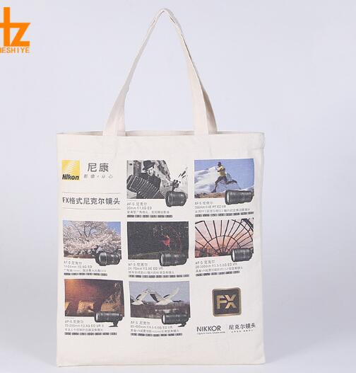 Promotional canvas or cotton custom logo shopping bag