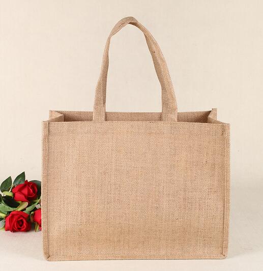 Promotional cheap custom printing logo style flax or linen bag