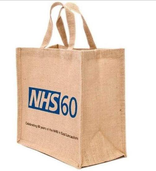 Wholesale cheap custom logo falx or linen shopping bag