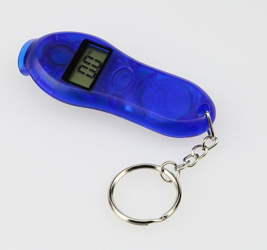 Wholesale cheap style mini tire guage keychain