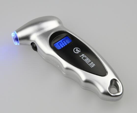 Wholesale silver color cheap style digital tire gauge