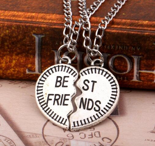 Wholesale best friends heart necklace