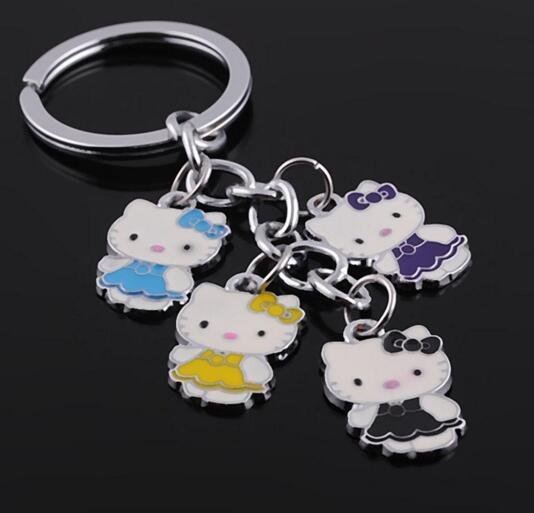Wholesale promotional cheap cat shape metal keychain