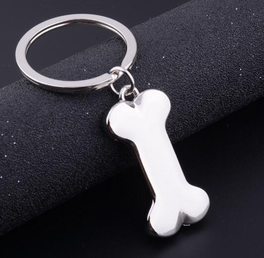 Promotional personalized metal bone keychains