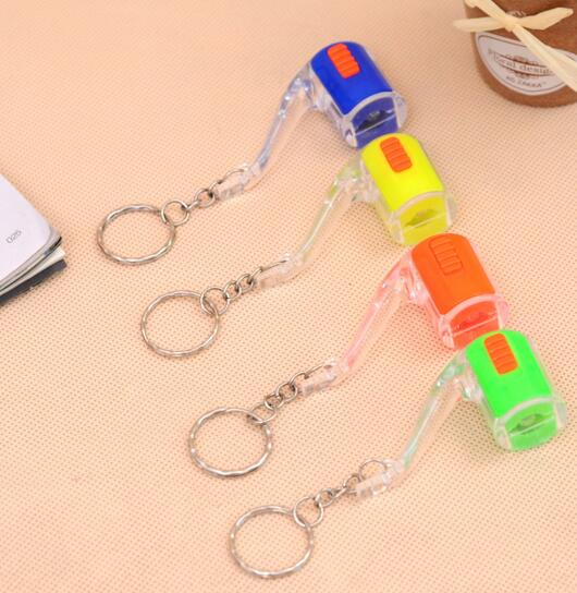 Promotional tobacco pipe shape plastic led keychain
